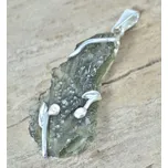 Drakkaria TERRA BOHEMIA, stříbrný přívěsek s vltavínem, Ag 925