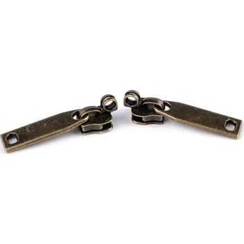 Zip Jezdec ke spirálovým zipům No 7 na zámek, malé, 3 staromosaz