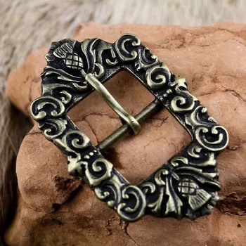 Náhrdelník Drakkaria ALBA - skotská spona s bodlákem staromosaz