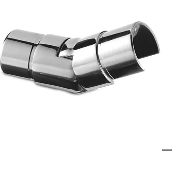 Zábradlí Spojka, nastavitelný úhel, (25°-55°) Spojka, nastavitelný úhel, (25°-55°), nahoru, pro krycí lištu, O42,4 x 1,5 mm, nerez. ocel 304, kartáčovaná