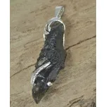 Drakkaria ARBOR STELLAS, přírodní stříbrný přívěsek s vltavínem, Ag 925