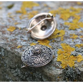 Brož Drakkaria VIKINSKÁ BROŽ, Stora Ryk, Färgelanda, Švédsko, bronz