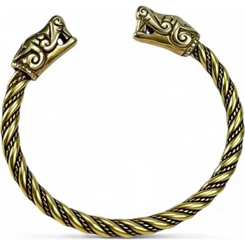 Náramek Drakkaria - splétárna BURG, vikingský náramek, mosaz