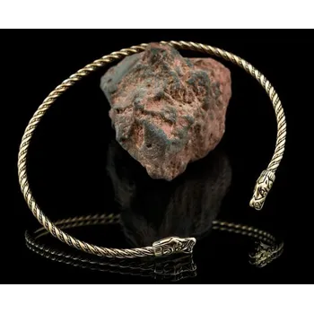 Náhrdelník Drakkaria - splétárna BESTIE Z BURGU, bronz, torques