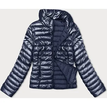 Tmavě modrá prošívaná dámská bunda se stojáčkem (16M9110-215) odstíny modré M (38)