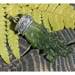 Drakkaria MIRANDA, stříbrný přívěsek s vltavínem, Ag 925