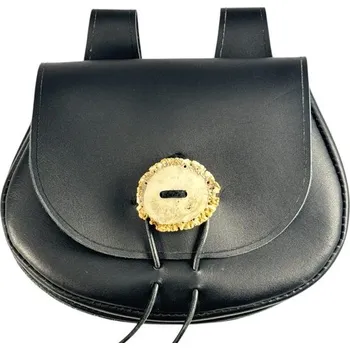 Drakkaria STŘEDOVĚKÁ BRAŠNA S PAROHEM, černá