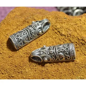 Náušnice Drakkaria STŘÍBRNÉ VIKINSKÉ KONCOVKY NA AMULETY, Ag 925 - 2 kusy