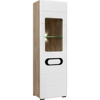 Pohovka BYRON REG1W/20/6 bílý lesk/dub san remo světlý***POSLEDNÍ KUSY (+VÝPRODEJ+)