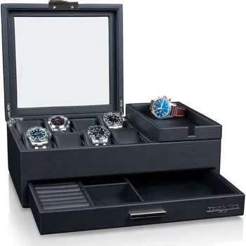 Box na hodinky Kazeta na hodinky HEISSE & SÖHNE 70019-189.142 HS Desk Buttler No.1 - Schwarz