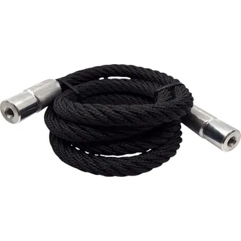 Tažné lano Lano se závity M10 - černé 8m
