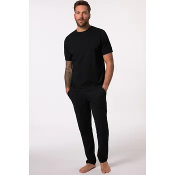 Pánské pyžamo JP-Aware, Plus size Pyžamo JP AWARE, kolekce domácího oblečení, krátké rukávy, GOTS certifikovaná biobavlna, do 8XL pro plnoštíhlé nadměrná velikost, 830777100-1454, černý, 5XL, Plus size oblečení, Oblečení pro vysoké muže, Nadměrné velikosti, Oblečení pr