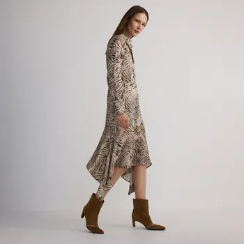 Dámské šaty Reserved - Košilové midi šaty z viskózy - vícebarevná - 135EN-MLC - 135EN-MLC-S