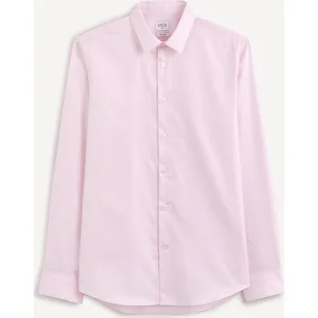 Pánská košile Celio Bavlněná košile slim Narox 1120144 Růžová M