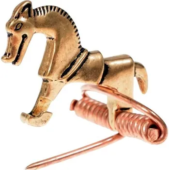 Brož Keltská brož - kůň, bronz