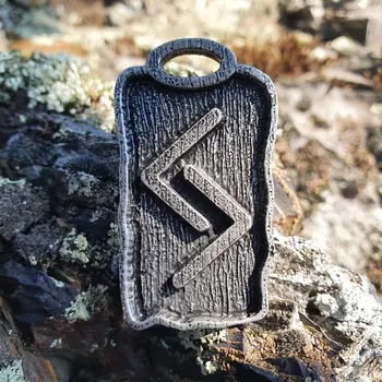 Náhrdelník Drakkaria JERA, runový amulet, zinek