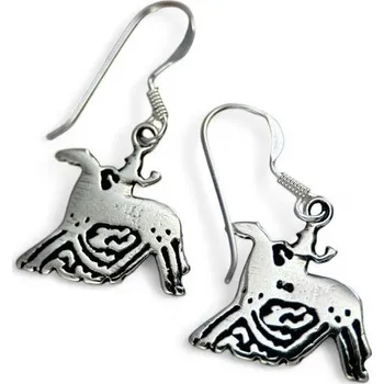 Náušnice Megalith SLEIPNIR, stříbrné náušnice, Ag 925