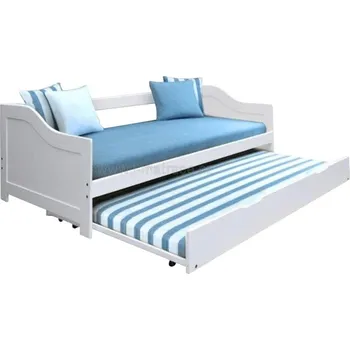 Postel Dřevěná postel Intro 200x90 Bílá Doprava ZDARMA.