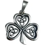 Drakkaria IRSKÝ TROJLÍSTEK, stříbrný přívěsek, Ag 925