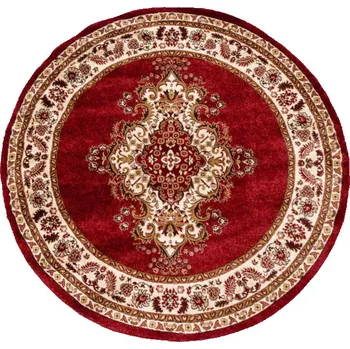 Koberec Kusový koberec Medailon kruh 6985A červeno-krémový Varianta: Kruh 150 cm