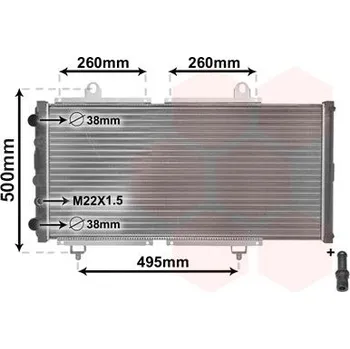 Motor automobilu Chladič, chlazení motoru VAN WEZEL 40002033