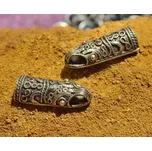 Drakkaria VIKINSKÁ KONCOVKA NA AMULETY, Ödeshög, Švédsko, bronz - 2 kusy