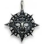 Drakkaria AZTÉCKÁ MASKA, amulet, stříbrný přívěsek, Ag 925