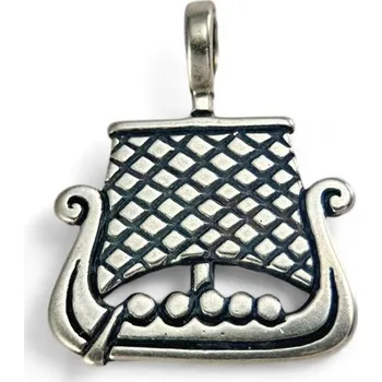 Přívěsek Drakkaria VIKINSKÁ LOĎ, stříbrný přívěsek, Ag 925