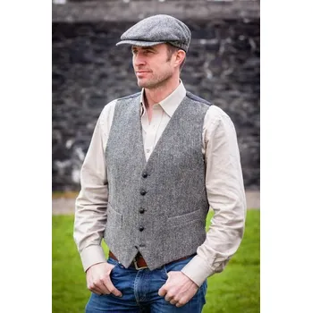 Pánská vesta Vesta pánská Tweed, rybí kost, Irsko