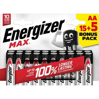 Článková baterie Alkalická baterie Energizer AA (R6) 2800 mAh, 16 ks