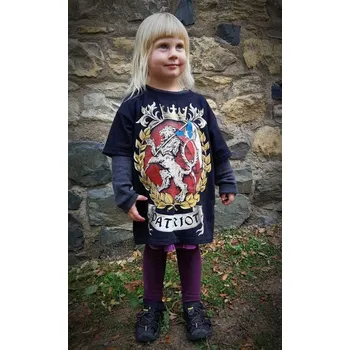 Pánské tričko Drakkaria PATRIOT, Český lev, dětské tričko