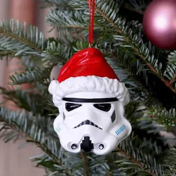 Vánoční ozdoba Nemesis Now STAR WARS Stormtrooper Santa Hat vánoční ozdoba 8.3cm
