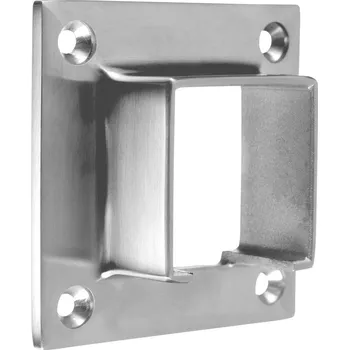 Zábradlí Příruba na stěnu pro krycí lištu Příruba na stěnu pro krycí lištu, obdélníková, 65x40 mm, hliník, surový