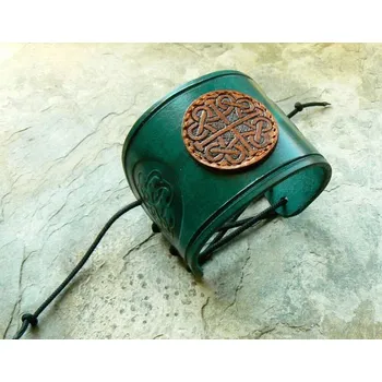 Náramek Hádek HIBERNIA, kožený keltský náramek