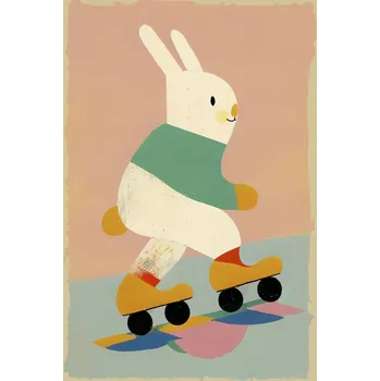Plakát Plakát, Obraz - Skating Bunny, Treechild