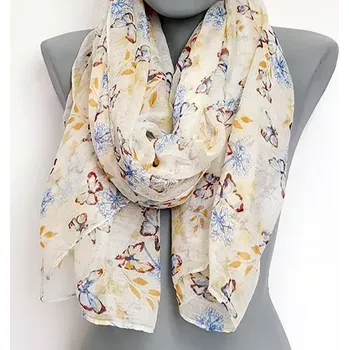 Šátek Dámská šálka / šála se vzorem motýl