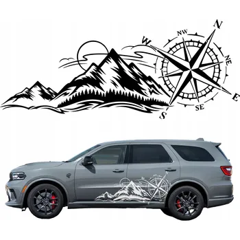 Samolepicí dekorace na vozidlo NÁLEPKA NA AUTO RŮŽICE VĚTRŮ OFFROAD 18x44