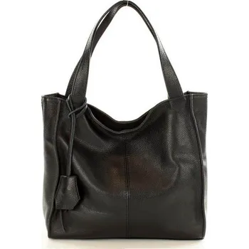 Kabelka Černá kožená kabelka MAZZINI - Portofino Max s139a Velikost: ONE SIZE