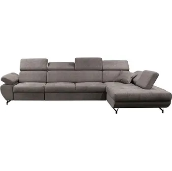 Sedací souprava DABLIN MAXI - Pravá sedací souprava, látka HNĚDÁ - BUBBLE 4 (DREAM MAXI =3 BALÍKY) (FI) - kolekce "F" (K250)NOVINKA