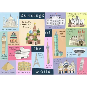 Plakát Plakát, Obraz - Buildings of the World, Carla Daly