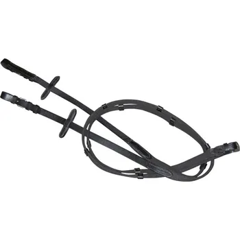 COVALLIERO Otěže anglické plátěné PONY/280 cm černé