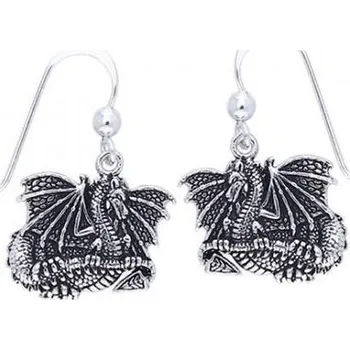 Náušnice Peter Stone DRACO SPELAEUS, stříbrné náušnice, Ag 925