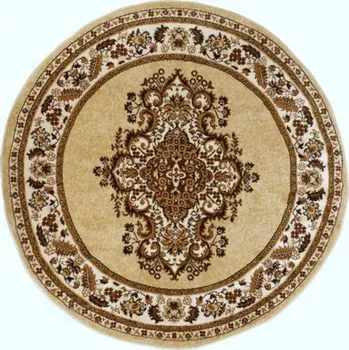 Koberec Kusový koberec Medailon kruh 6985A béžovo-krémový Varianta: Kruh 150 cm průměr