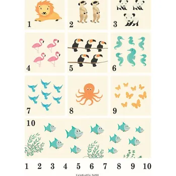 Plakát Plakát, Obraz - Numbers Animals, Erik Wintzell