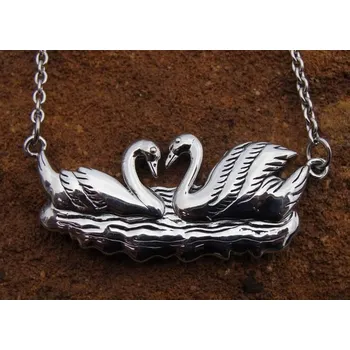 Náhrdelník Peter Stone LABUTÍ JEZERO, stříbrný náhrdelník, Ag 925, 11 g