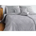 Veba Damaškové povlečení Kytice šedá 140x200 70x90