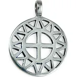 Drakkaria SLUNCE s KŘÍŽEM, stříbrný přívěsek, Ag 925