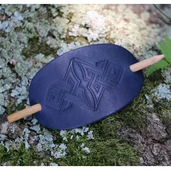 Drakkaria CERISE, kožená spona do vlasů