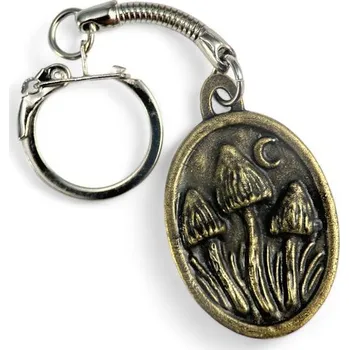 Drakkaria Noční Magie - Houbičky :), Klíčenka, zinek, staromosaz