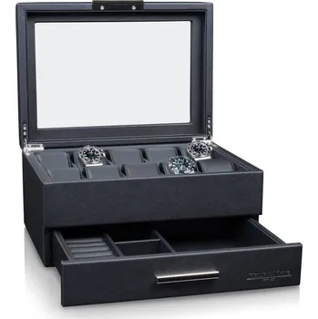 Box na hodinky Kazeta na hodinky HEISSE & SÖHNE 70019-190.142 HS Heron 10+ - Schwarz